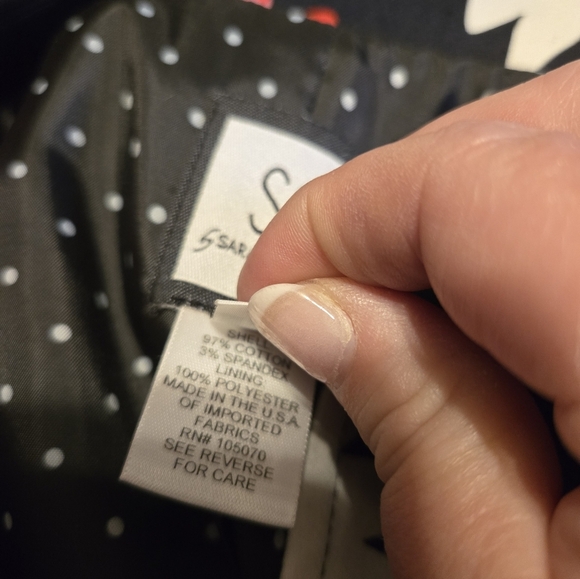 Sara Campbell Black Pink Floral Coat Size Medium Woman's Jacket R12 - Picture 11 of 11